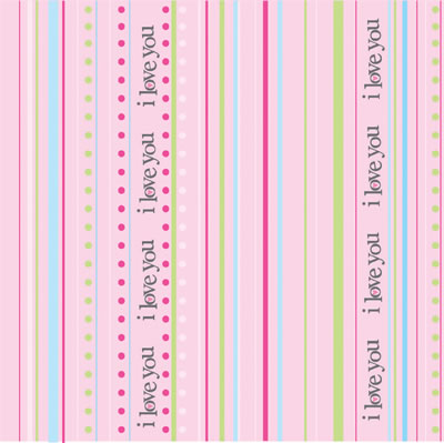 Heidi Grace - Pocket Scraps Loving You Stripes 12x12 glitter paper  (pack of 5)