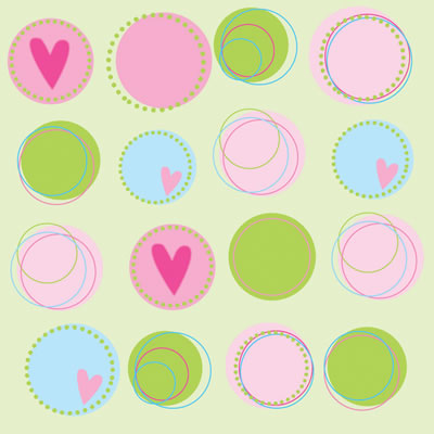 Heidi Grace - Pocket Scraps Loving You Circles 12x12 glitter paper  (pack of 5)