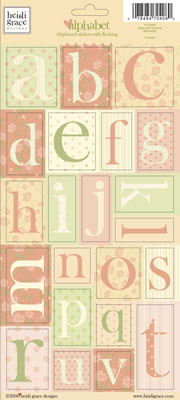 Heidi Grace - Orchard - Chipboard Alphas with Flocking  (sold in 3's)