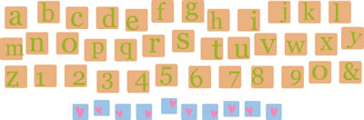 Heidi Grace - Daydreamer - Plastic Stickers Small Square Alpha  (sold in 3's)