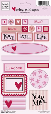 Heidi Grace - Sugar Plum Forest - Embossed Shapes Stickers  (sold in 3's)
