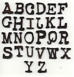 Heidi Grace - Black Vintage Uppercase  (sold individually)