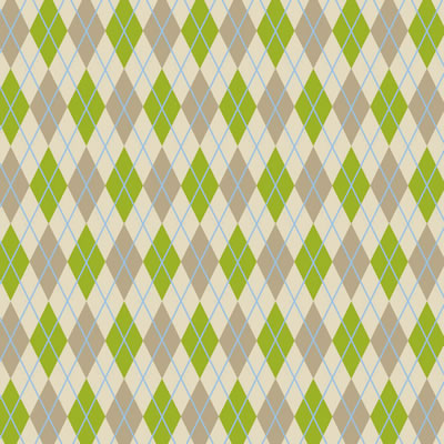 Heidi Grace - Pocket Scraps Day Dreamer Argyle 12x12 paper  (pack of 10)