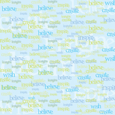 Heidi Grace - Pocket Scraps Inspire Me Words 12x12 paper  (pack of 10)