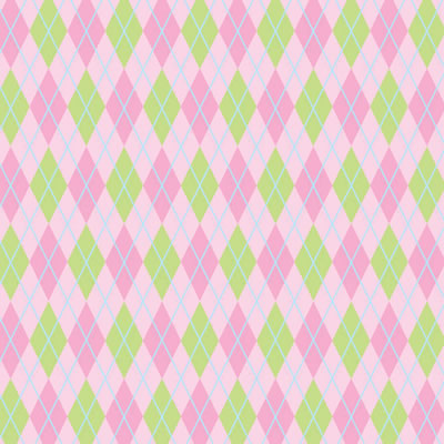 Heidi Grace - Pocket Scraps Loving You Argyle 12x12 paper  (pack of 10)