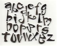 Heidi Grace - Black Imagine Lowercase  (sold individually)