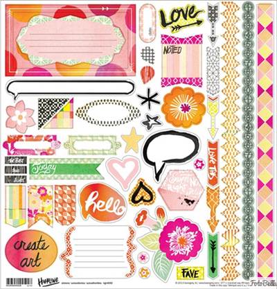 Basic Grey - Highline - Element Stickers  (Sold in packs of 6)