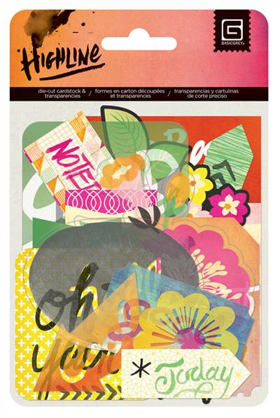 Basic Grey - Highline - Die Cuts and Transparencies (Sold in packs of 6)
