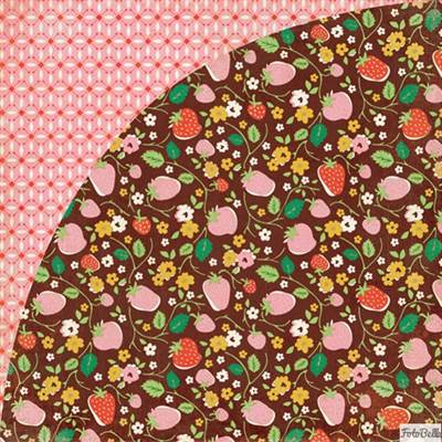 Basic Grey - Herbs & Honey - Strawberry 12 x 12 paper (Sold in packs of 25)
