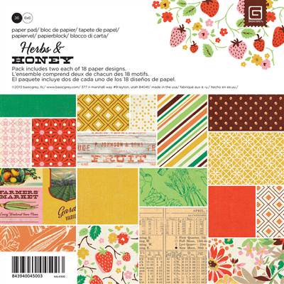 Basic Grey - Herbs & Honey - Paper Pad (Sold in packs of 3)