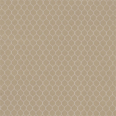 Hambly Screen Prints - 12x12 screen printed paper - Chicken Coop - Metallic Silver on Kraft  (pack of 5)