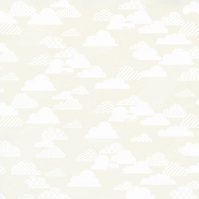 Hambly Screen Prints - 12x12 Screen Printed Paper - Rain Clouds/White on White "mistable"  (pack of 5)