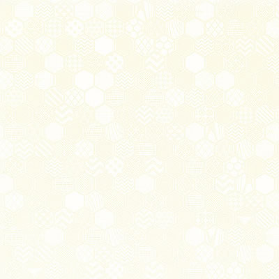 Hambly Screen Prints - 12x12 Screen Printed Paper - Honeycomb/White on White "mistable"  (pack of 5)