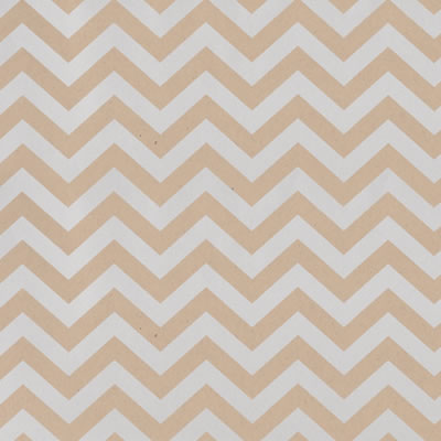 Hambly Screen Prints - 12x12 Screen Printed Paper - Chevron/Metallic Silver on Kraft  (pack of 5)