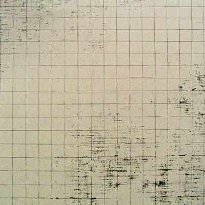 Hambly Screen Prints - 12x12 screen printed paper - 3/4" Graph - Black on Kraft  (pack of 5)