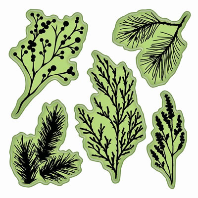 Inkadinkado - Stamping Gear - Branches 4x6 Cling Stamps  (sold individually)