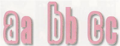 Li'l Davis Designs - Bubble Gum framed alpha  (sold in 3's)
