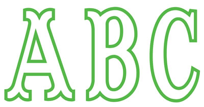 Lil Davis - Rockstar Chipboard Alpha Foil Emerald  (sold in 3's)