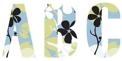 Li'l Davis - GGarden Chipboard Alpha Floral Ice  (sold in 3's)