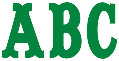 Li'l Davis - Rockstar Chipboard Alpha Solid Emerald  (sold in 3's)