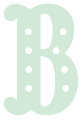 Lil Davis - Love Affair - Chipboard Alpha Green  (sold in 3's)