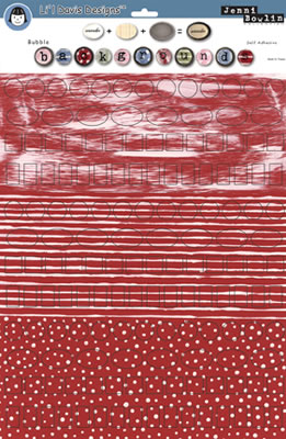 Li'l Davis Designs - Backgrounds- Antq Red  (sold in 3's)