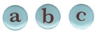 Li'l Davis Designs - Monogram Blue w/Brown  (sold in 3's)