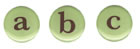 Li'l Davis Designs - Monogram Green w/Brown  (sold in 3's)