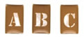 Li'l Davis Designs - Sm Stencil- Tan w/Clear Type  (sold in 3's)