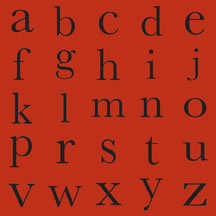 Li'l Davis Designs - Monogram Paper- Red and Blk  (pack of 10)