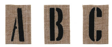 Li'l Davis Designs - Lg Linen Alpha- Slf-Adhsv (49/pk)  (sold individually)