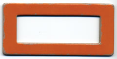 Li'l Davis - Chipboard Rectangle Frames - Pumpkin  (sold in 3's)