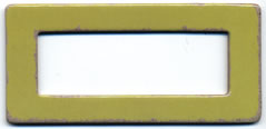 Li'l Davis - Chipboard Rectangle Frames - Green  (sold in 3's)