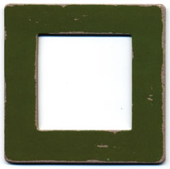 Li'l Davis - Chipboard Square Frames - Green  (sold in 3's)