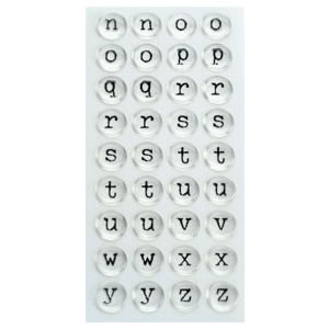 Li'l Davis Designs - Distress Type- clr w/blk letter  (sold in 3's)