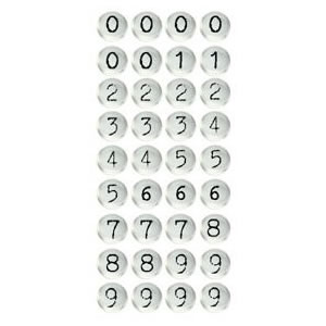 Li'l Davis Designs - Numbers- clear w/black  (sold in 3's)