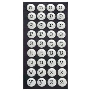Li'l Davis Designs - Distress Type- wht w/blk letter  (sold in 3's)