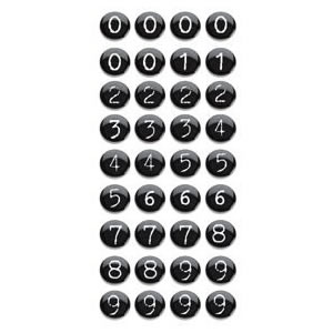 Li'l Davis Designs - Numbers- black w/white  (sold in 3's)