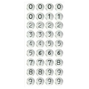 Li'l Davis Designs - Numbers- white w/black  (sold in 3's)