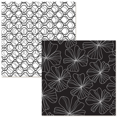 Luxe Designs - Classic Black II - Date Night 12x12 d/sided paper  (pack of 10)