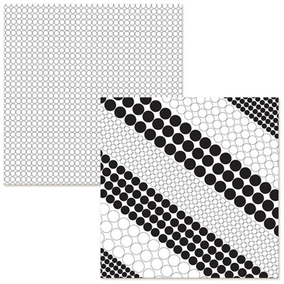 Luxe Designs - Classic Black II - The Eighties 12x12 d/sided paper  (pack of 10)