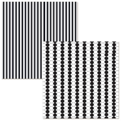 Luxe Designs - Classic Black II - Stripe 12x12 d/sided paper  (pack of 10)