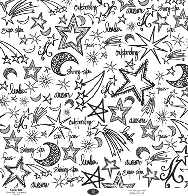 Luxe Designs - Colour Me.. Starstruck 12x12 paper  (pack of 10)