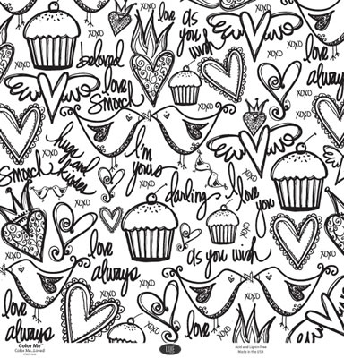 Luxe Designs - Colour Me.. Loved 12x12 paper  (pack of 10)