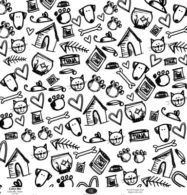 Luxe Designs - Colour Me.. Furry 12x12 paper  (pack of 10)