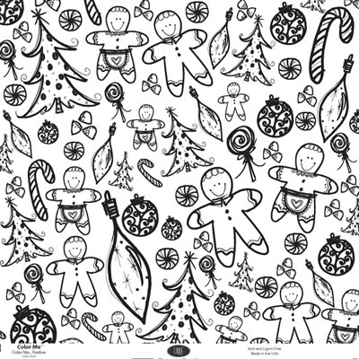 Luxe Designs - Colour Me.. Festive 12x12 paper  (pack of 10)