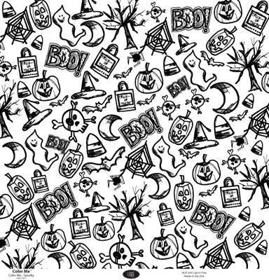 Luxe Designs - Colour Me.. Spooky 12x12 paper  (pack of 10)