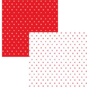 Luxe Designs - Simple Calico Red 12x12 d/sided paper  (pack of 10)