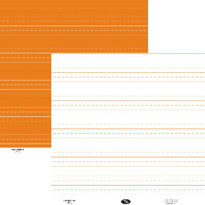 Luxe Designs - Simple Lined Orange 12x12 d/sided paper  (pack of 10)