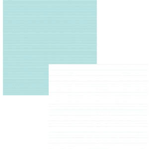 Luxe Designs - Simple Lined Turquoise 12x12 d/sided paper  (pack of 10)